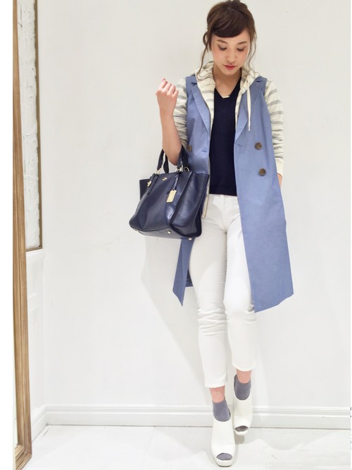 秋のトレンチベストコーディネートで手に入れる フォルムのいい私 Folk