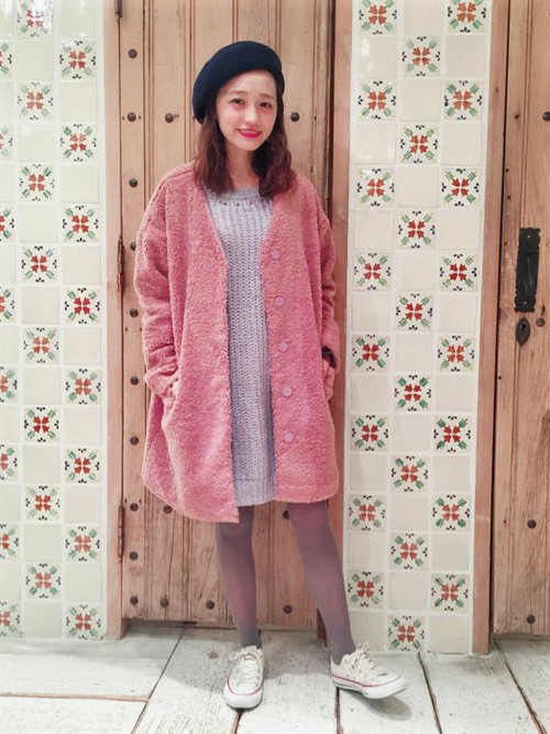 カジュアルに女の子らしく もこもこボアコートであったかコーデをつくろう Folk