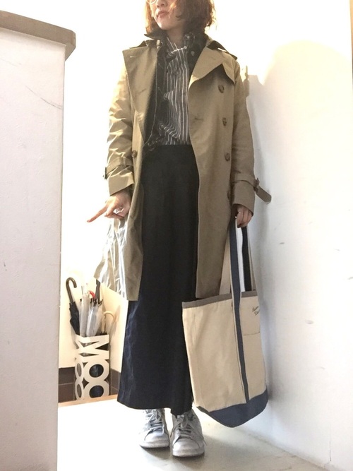 気温が安定しない春に丁度良い 無印良品のステンカラーコートを使ったあったかコーデ Folk