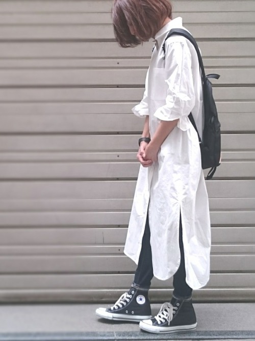 シンプルに着るだけでおしゃれが叶うシャツワンピース おすすめコーディネート集 Folk