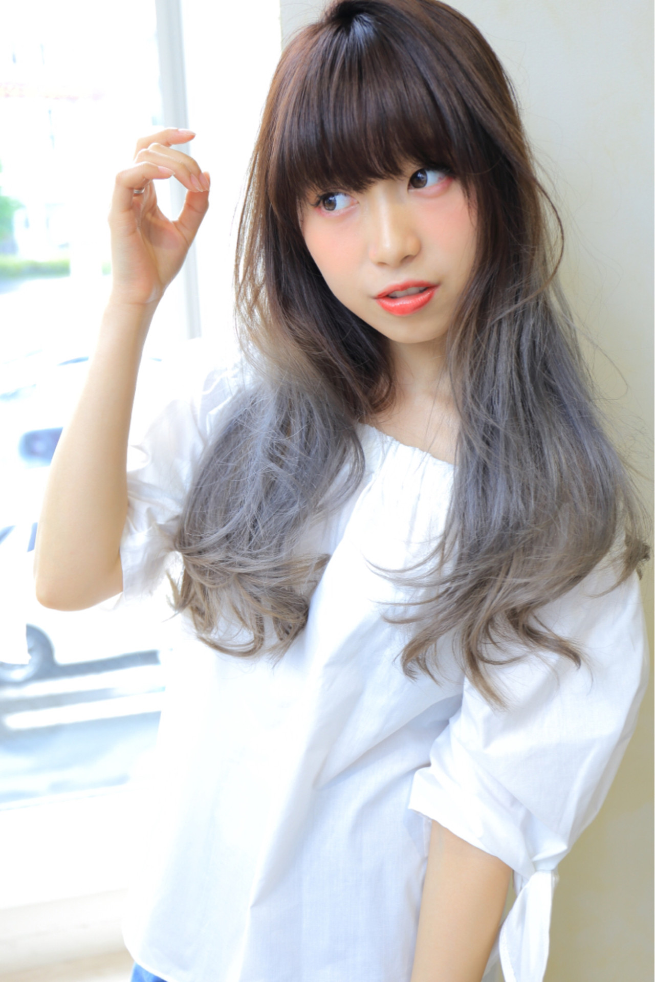 髪型 ロング 個性的