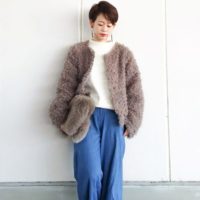 ふわふわがかわいい♡ループカーディガンの大人コーデ集