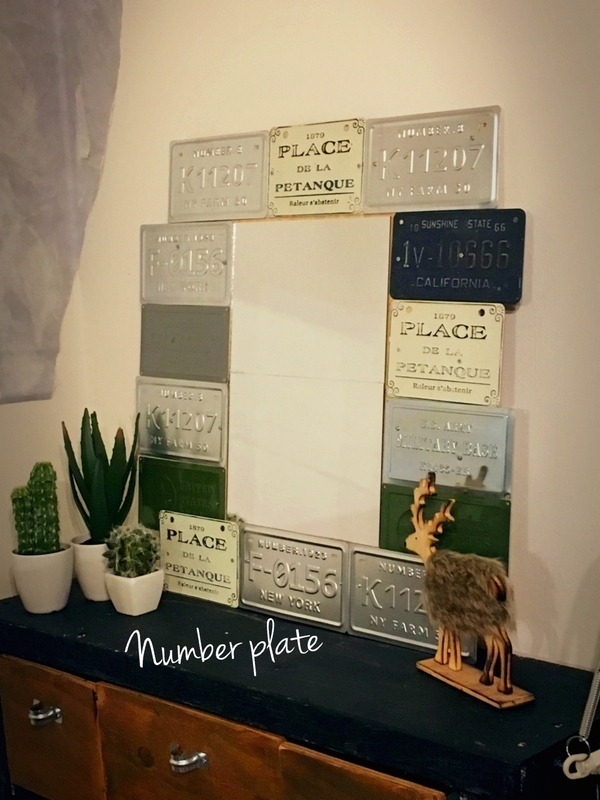 100均ナンバープレートdiy ひと手間でインダストリアルなディスプレイに Folk