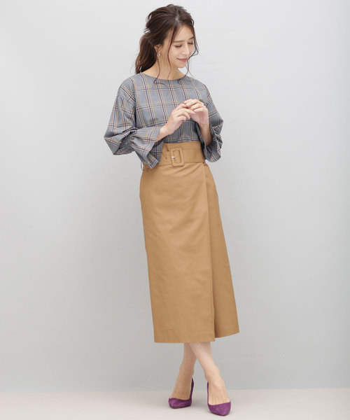 【WEB限定】チェックブラウス