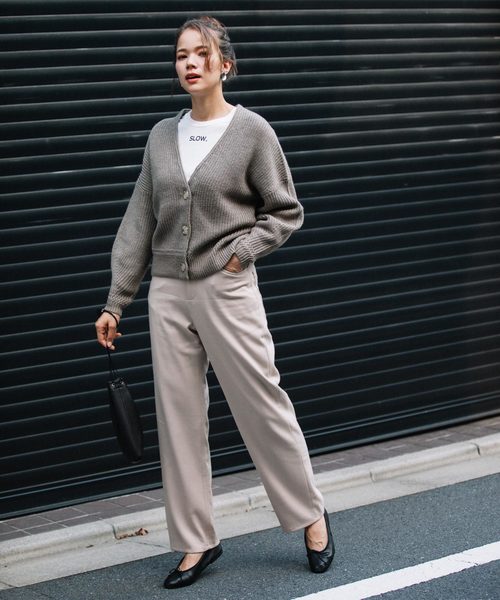 モヘアミックス Vネックショートカーディガン
