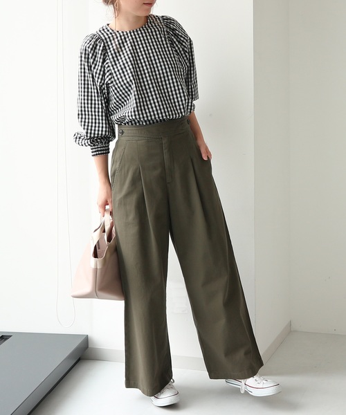 綿ツイルグルカワイドパンツ