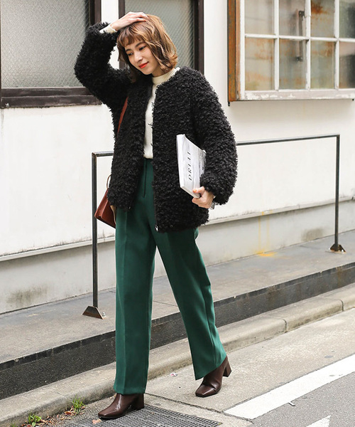 「select MOCA」のラムファー風ジッパーブルゾン