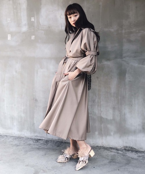 GOURD SLEEVE TRENCH COAT