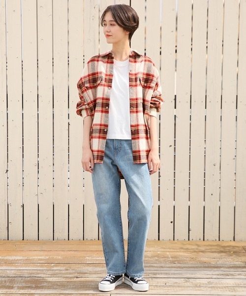 BIGチェックシャツ レッド