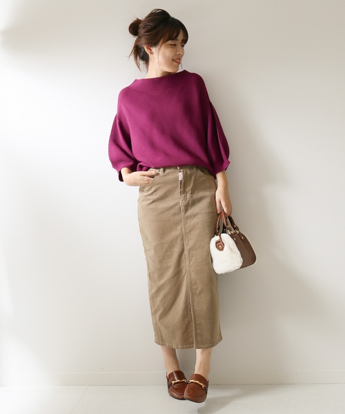 【SOMETHING × Spick】コーデュロイルーミィペンシルスカート◆