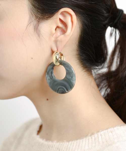 2WAYアクリルフープピアス