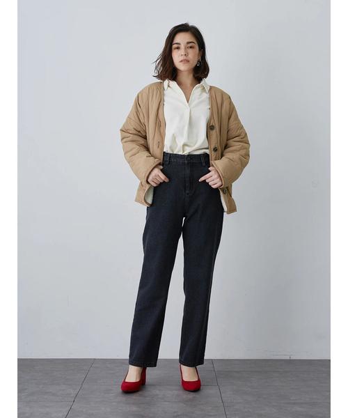 リバーシブルキルティングショートコート