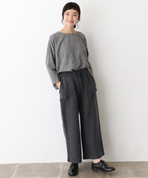圧縮ワイドパンツ
