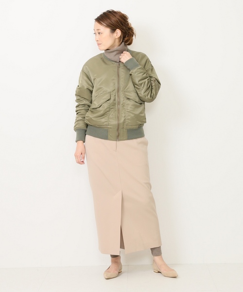 MA-1を使った大人の甘辛ミックスコーデ5