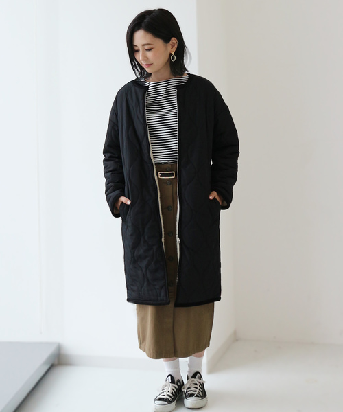 リバーシブルキルティング2WAYコート