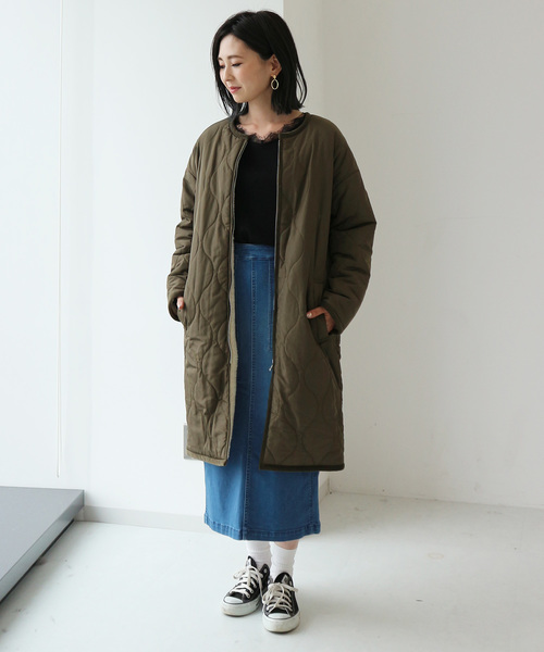 「AMERICAN HOLIC」のリバーシブルキルティング2WAYコート