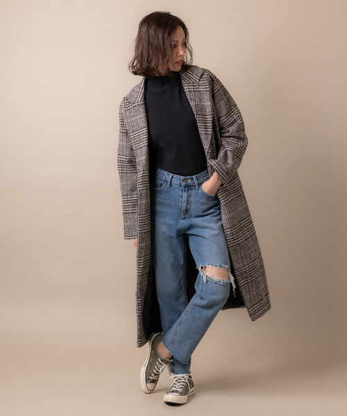 「Auntie Rosa」チェックロングコート