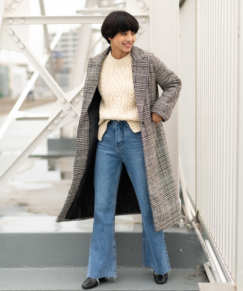 【Holiday】チェックロングコート Web Store限定プライス