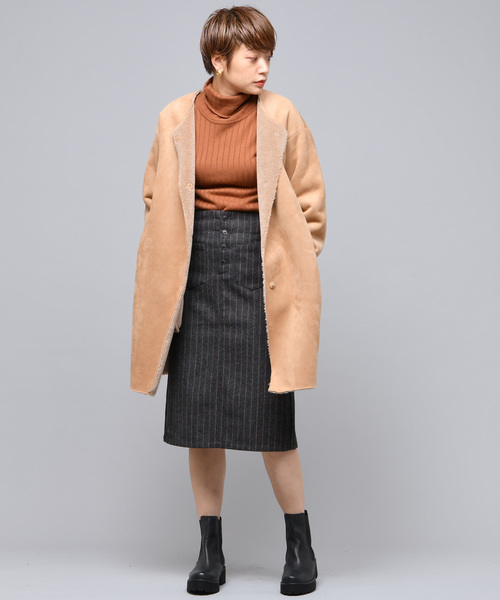 フェイクムートンリバーシブルコート