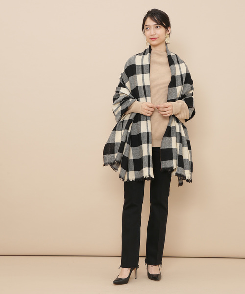 【LOVAT & GREEN】 BLOCK CHECK STOLE