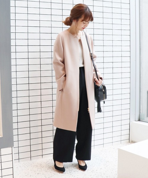 PORTLAND ノーカラージップコート◆