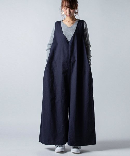 ワイドサルエルサロペット