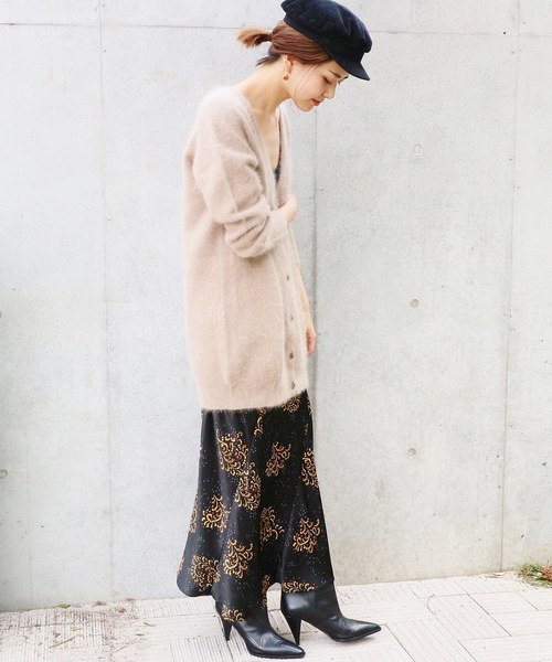 IENA LA BOUCLE モザイクプリントスカート◆