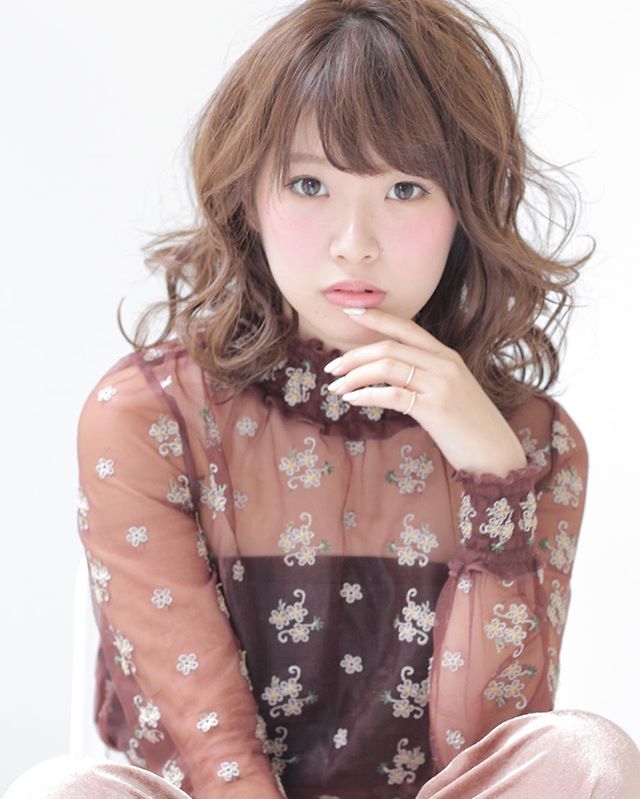 面長さんにオススメ前髪１１６