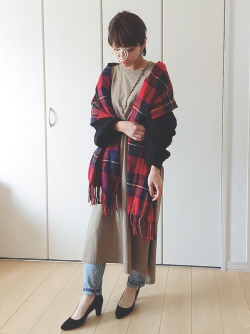 スリットTロングワンピース