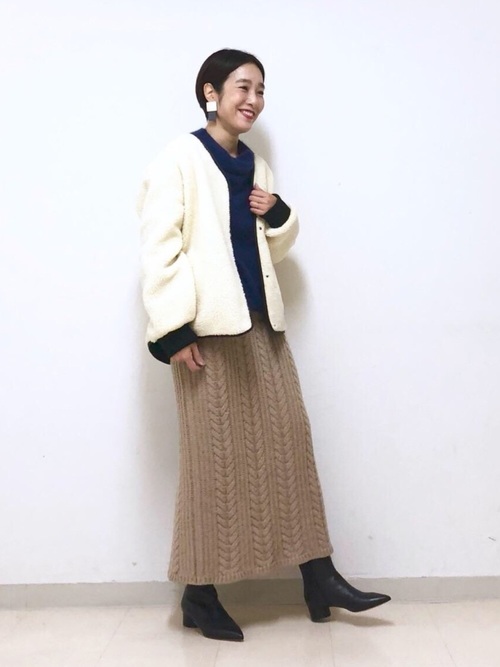 リバーシブルボアブルゾン