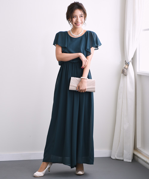 ワイドパンツのオールインワンドレス