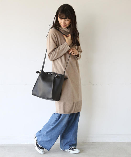 フェイクレザー2WAYショルダーバッグ