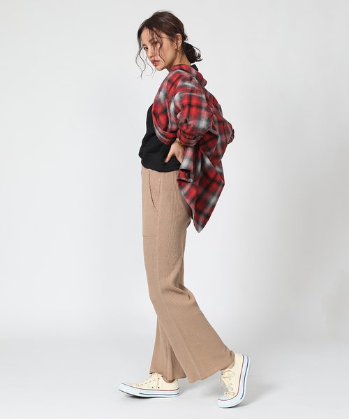 編地変化ワッフルパンツ