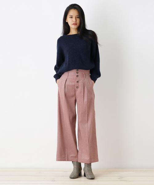 コーデュロイワイドストレートパンツ