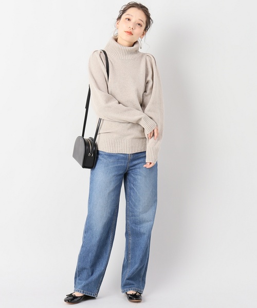 JANE SMITH パフスリーブ ハイネックニット