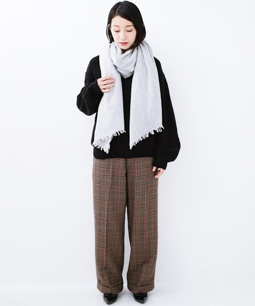 hint hint カシミヤの大判ストール