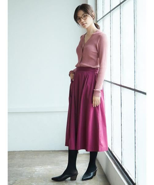 フロントタックロングスカート