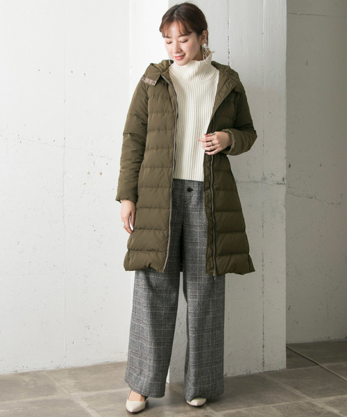 ファー付ロングダウンコート