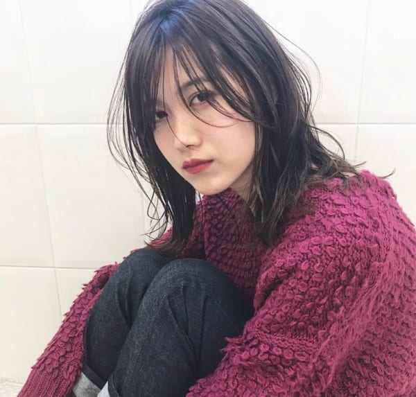 ミディアム・セミロング×シースルーバング♡大人に似合うおすすめスタイル特集！９