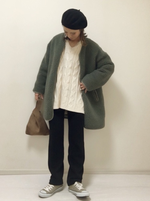 リバーシブルボアコート