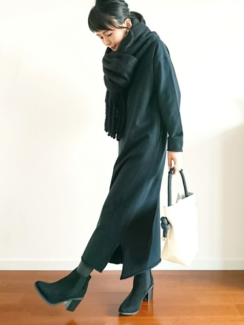 三つ編みフリンジマフラー
