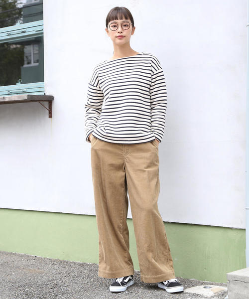 コーデュロイワイドパンツ