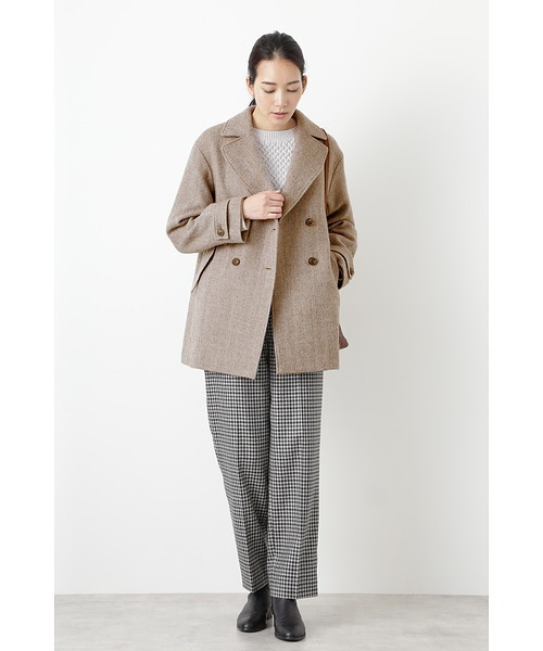 英式紡績TWEEDヘリンボンコート