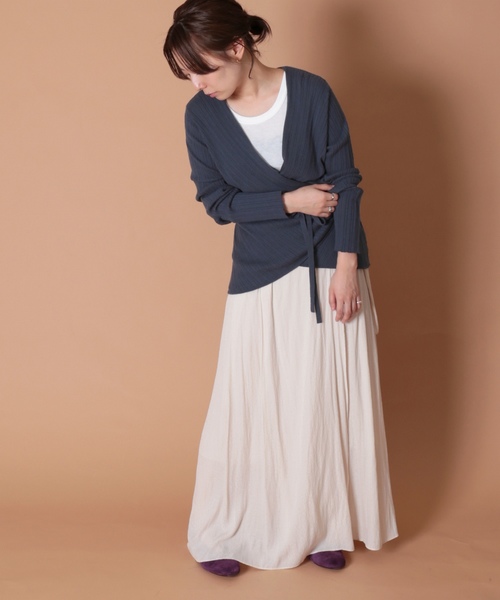 リブカシュクールニット
