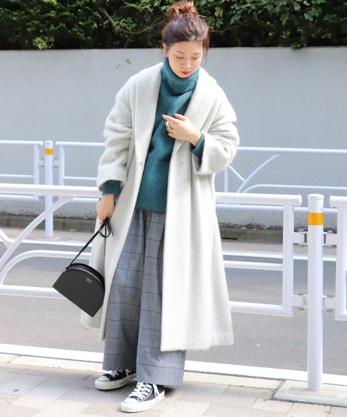TWシャギーショールカラーコート