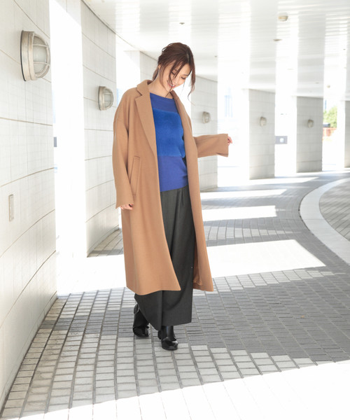 ウールロングチェスターコート