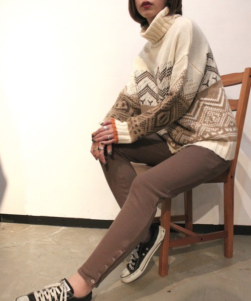 AUNT MARIE'S サーマル裏起毛レギンス