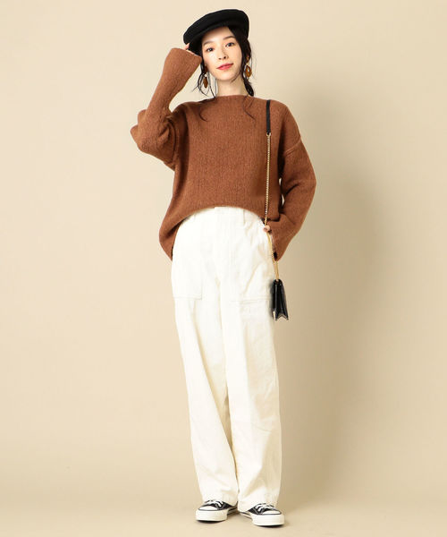 PrimaryNavyLabel:ホワイトコーデュロイパンツ