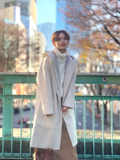 フード付ロングコート