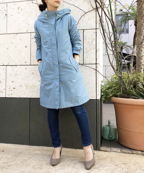 ライナー付きロングモッズコート